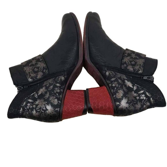 Remonte Womens Cheyenne Ankle Boots Booties Black Leather D5472-01 Zip 11.5 - Picture 7 of 9